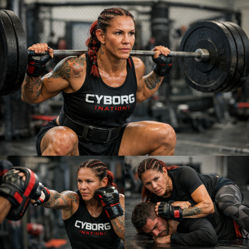Cris Cyborg training for the 2026 fight