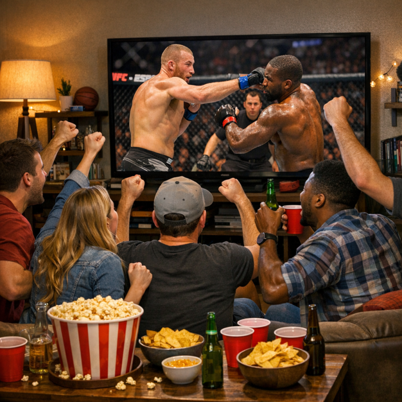 Fans enjoying McGregor vs Holloway Live Stream